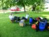 Premier camping en fin de journée, au poste d'éclusage
