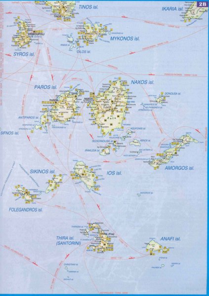 Les Cyclades, au nord de la Crète