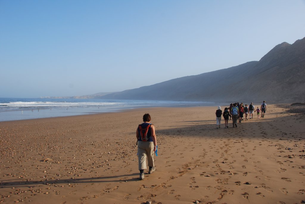 On marche un bout directement sur la plage