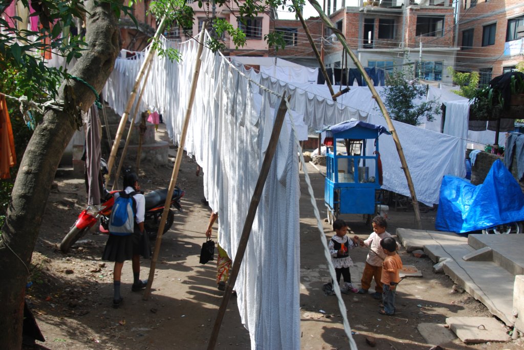 Cordes à linge urbaine