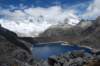 La couleur du lac change selon la lumière et l'altitude