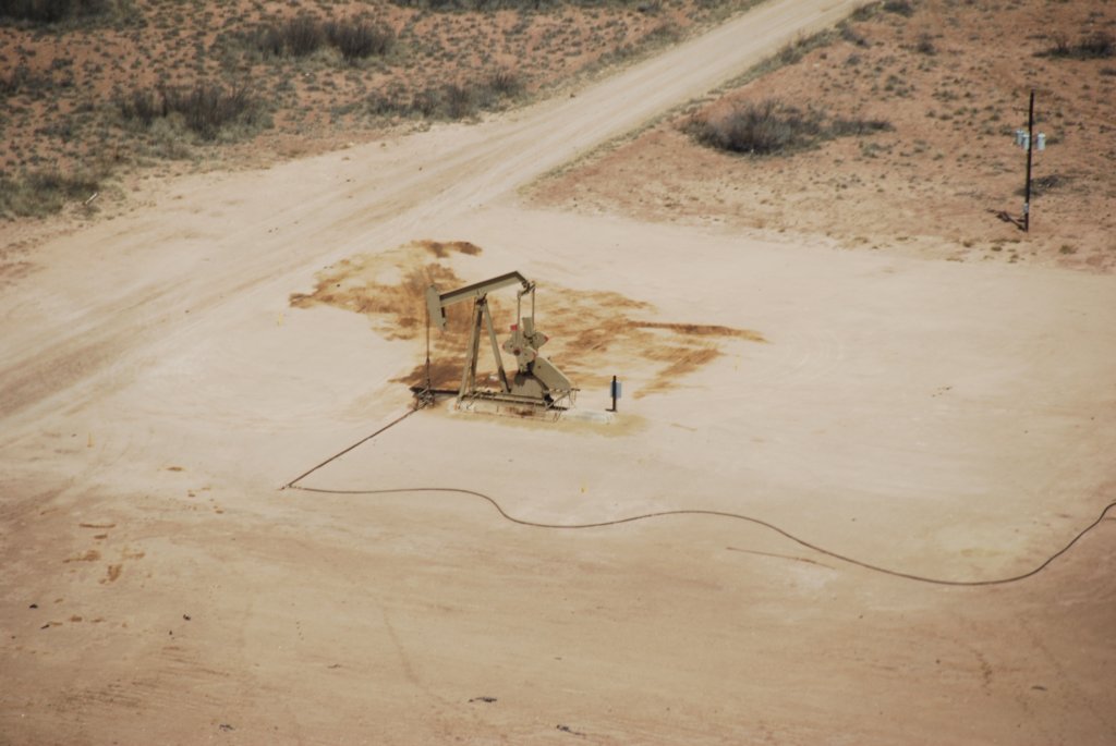 Arrivée au Texas: champs pétrolifières à perte de vue