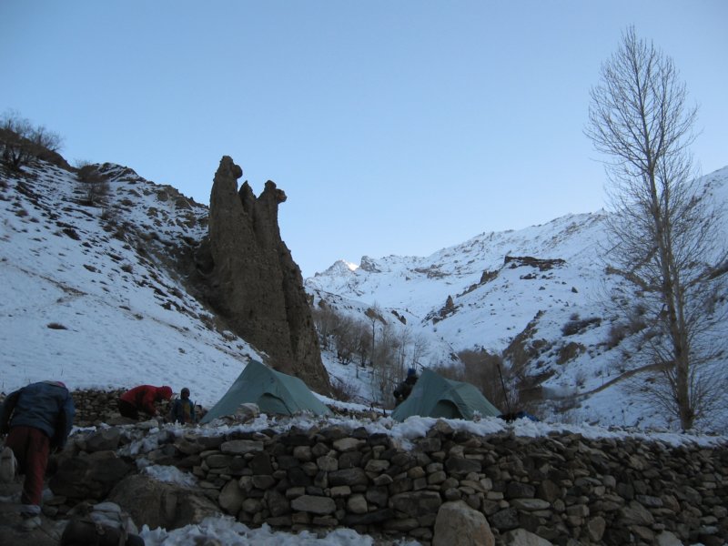 Troisième campement, juste avant la montée de Lingshed
